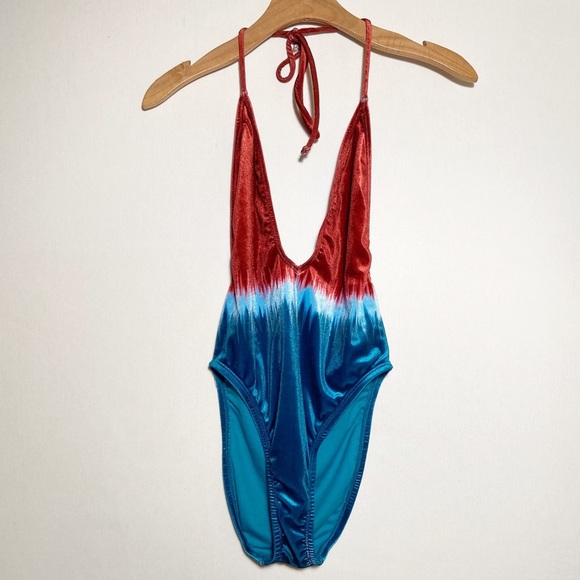 The Bikini Lab Dip Dye Velvet One Piece Swim Suit - Picture 2 of 9